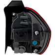Driver Side, Outer Tail Light, with Bulb, LED, Clear and Red Lens, Black Interior