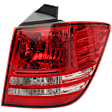 Passenger Side, Outer Tail Light, with Bulb, Halogen, Clear and Red Lens, CAPA CERTIFIED