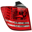 Driver Side, Outer Tail Light, with Bulb, Halogen, Clear and Red Lens, CAPA CERTIFIED