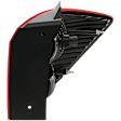 Driver Side, Outer Tail Light, with Bulb, Halogen, Clear and Red Lens, CAPA CERTIFIED