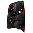 Passenger Side Tail Light, with Bulb, Halogen, Clear and Red Lens, Black Interior