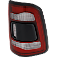 Passenger Side Tail Light, with Bulb, LED, Clear and Red Lens, Black Interior