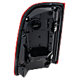 Passenger Side Tail Light, with Bulb, LED, Clear and Red Lens, Chrome Interior