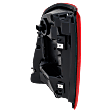 Passenger Side Tail Light, with Bulb, LED, Clear and Red Lens, Chrome Interior