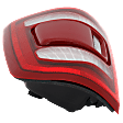 Passenger Side Tail Light, with Bulb, LED, Clear and Red Lens, Chrome Interior