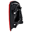 Driver Side Tail Light, with Bulb, LED, Clear and Red Lens, Chrome Interior