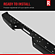 2024 Ram 2500 - Rear Step Bumper, Crew Cab Pickup, For Models With Park Assist System, Dual  Wheels and Fog Lights, Painted Black, Face Bar and Pads, With mounting bracket(s)
