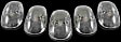 264145BK Cab Light - Smoked, Plastic, LED, Direct Fit, Set of 5