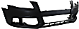 Front Primed Bumper Cover, Sedan/Wagon, For Models Without S-Line Package, Without Parking Aid Sensor Holes, Without Headlight Washer Holes