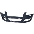 Front Primed Bumper Cover, For Models Without Sport Package, With Fog Light Holes, With Parking Aid Sensor Holes, With Headlight Washer Holes