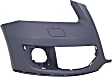 Front, Passenger Side Primed Bumper Cover, For Models Without S-Line Package, Without Parking Aid Sensor Holes