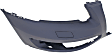 Front, Passenger Side Primed Bumper Cover, For Models Without S-Line Package, Without Parking Aid Sensor Holes