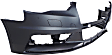 Front Primed Bumper Cover, Convertible/Sedan, Without Parking Aid Sensor Holes, Without Headlight Washer Holes