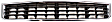 Front, Center Bumper Grille, Chrome Shell with Black Insert