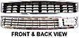Front, Center Bumper Grille, Chrome Shell with Black Insert