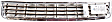 Front, Center Bumper Grille, Chrome Shell with Black Insert