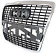 2006-2008 Audi A6 - Grille Assembly, Chrome Shell with Painted Silver Insert