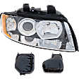 Passenger Side Halogen Headlight, Without bulb(s), OE Replacement