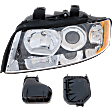 Driver Side Halogen Headlight, Without bulb(s), OE Replacement