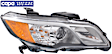 Passenger Side Headlight, with Bulb, Halogen, Clear Lens, Base Model, CAPA Certified