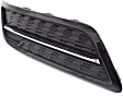 Front, Driver Side Fog Light Cover, Black and Chrome