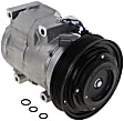 A/C Compressor, With Clutch, 6-Groove Pulley, With Rear Air