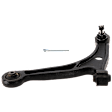 Front, Driver Side, Lower Control Arm, with Ball Joint Assembly, 6 Cyl., 3.5L Engine