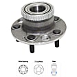Rear, Driver or Passenger Side Wheel Hub, With Bearing, 5 x 4.5 in. Bolt Pattern, 6 Cyl., 3.2L Engine