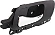 Front, Driver Side Interior Door Handle, Black Bezel with Chrome Lever, Without Door Lock Hole, Base Model, 4 Cyl., 2.4L Engine