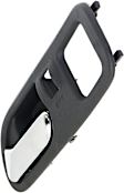 Front, Driver Side Gray bezel with chrome lever Interior Door Handle