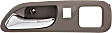 Front, Driver Side Beige bezel with chrome lever Interior Door Handle