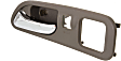 Front, Driver Side Beige bezel with chrome lever Interior Door Handle