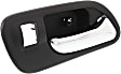 2004 Acura MDX - Front, Passenger Side Chrome Lever with Black Bezel Interior Door Handle, With Door Lock Hole, For Models Without Power Seat Memory