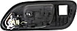 2004 Acura MDX - Front, Passenger Side Chrome Lever with Black Bezel Interior Door Handle, With Door Lock Hole, For Models Without Power Seat Memory