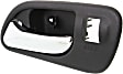 1999-2003 Acura TL - Front, Driver Side Chrome Lever with Black Bezel Interior Door Handle, With Door Lock Hole