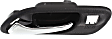 1999-2003 Acura TL - Front, Driver Side Chrome Lever with Black Bezel Interior Door Handle, With Door Lock Hole