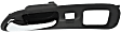 Front, Driver Side Chrome Lever with Black Bezel Interior Door Handle, With Door Lock Hole