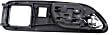 Front, Driver Side Chrome Lever with Black Bezel Interior Door Handle, With Door Lock Hole