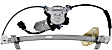 Front, Driver Side Window Regulator, Power, With 6-Prong Connector