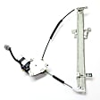 Front, Passenger Side Window Regulator, Power, With 6-Prong Connector