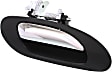 Rear, Passenger Side Chrome Lever with Black Bezel Exterior Door Handle, Without Key Hole, Sedan