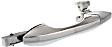 Rear, Driver Side Chrome Exterior Door Handle, Without Key Hole