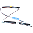 Front, Driver Side Power Window Regulator, Without Motor