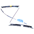Front, Driver Side Power Window Regulator, Without Motor