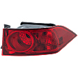 Passenger Side, Outer Tail Light, without Bulb, Halogen, Red Lens, Base Model