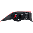 Passenger Side, Outer Tail Light, without Bulb, Halogen, Red Lens, Base Model