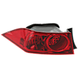 Driver Side, Outer Tail Light, without Bulb, Halogen, Red Lens, Base Model