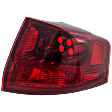 Passenger Side, Outer Tail Light, without Bulb, Halogen, Red Lens, Base Model