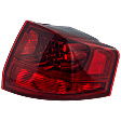 Passenger Side, Outer Tail Light, without Bulb, Halogen, Red Lens, Base Model