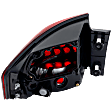 Passenger Side, Outer Tail Light, without Bulb, Halogen, Red Lens, Base Model